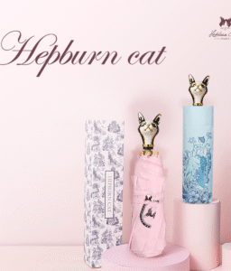 Hepburn Cat parapluie anti-vent double couche