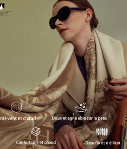 Hepburn Cat Écharpe en mélange laine-cashmere