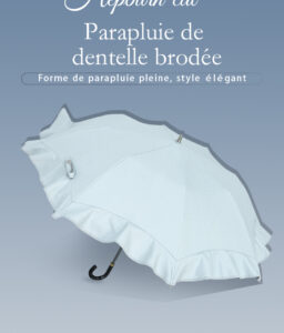 Hepburncat-Parapluie français à broderie rétro