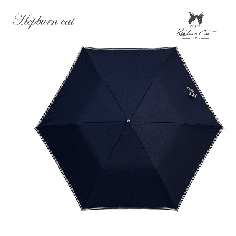 Hepburncat-Parapluie solaire avec ruban français et manche en bois – Image 4