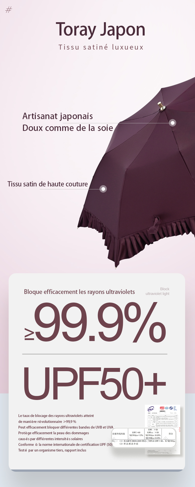 Hepburncat-Parapluie de style palace français à volants – Image 7