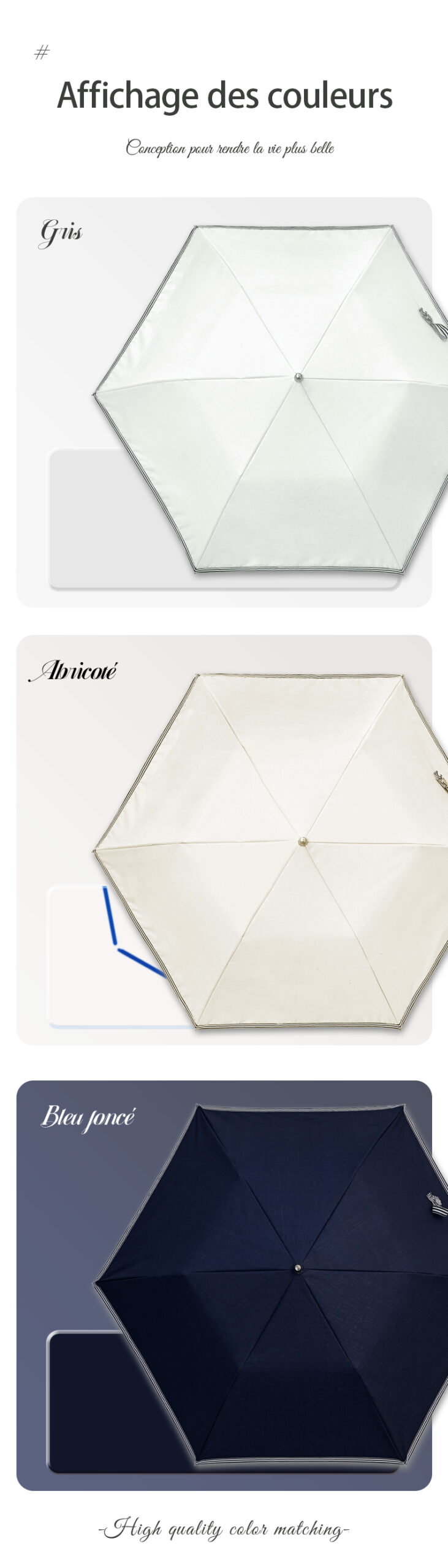 Hepburncat-Parapluie solaire avec ruban français et manche en bois – Image 12