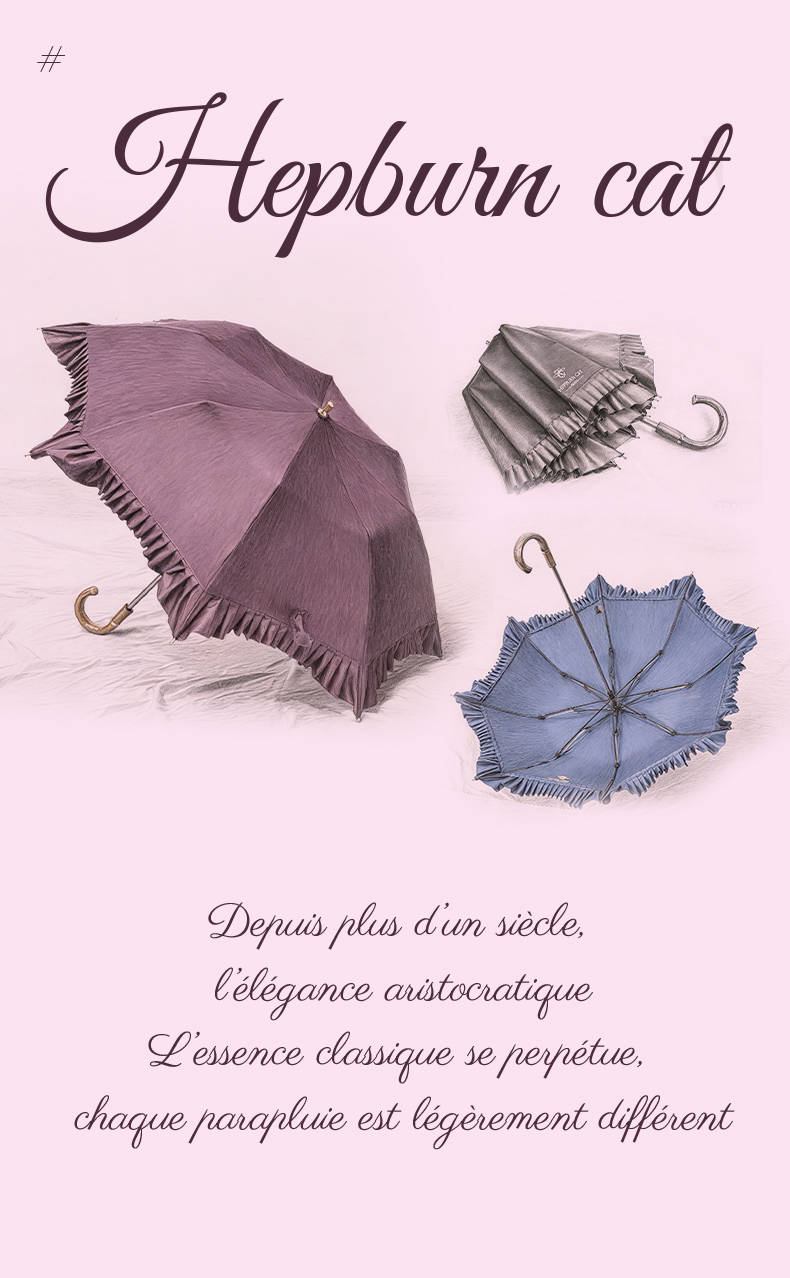 Hepburncat-Parapluie de style palace français à volants – Image 6