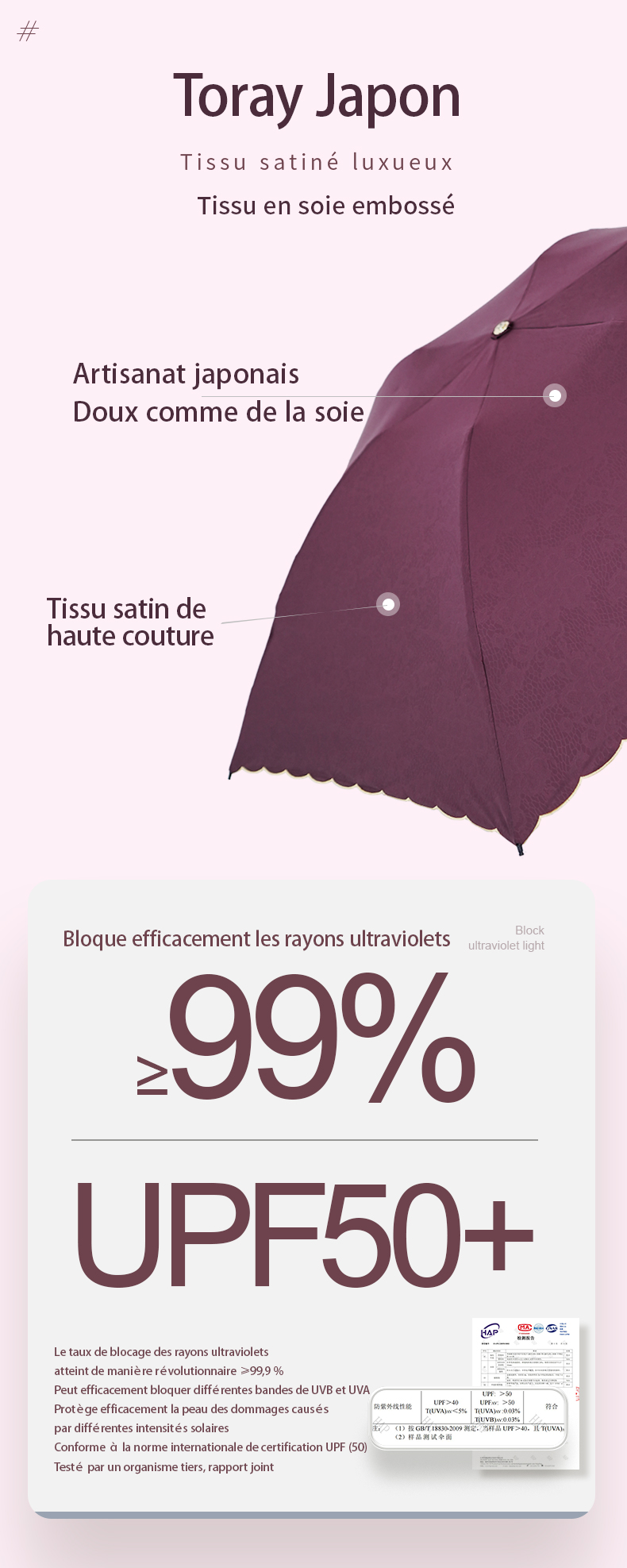 Hepburncat-Parapluie en satin gaufré soyeux de luxe – Image 8