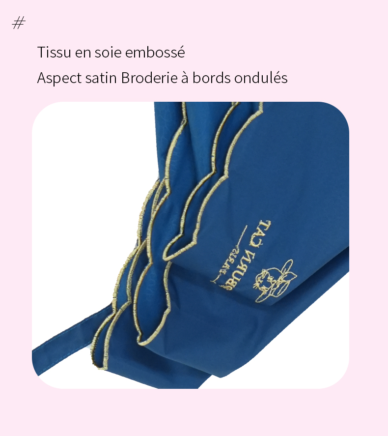 Hepburncat-Parapluie en satin gaufré soyeux de luxe – Image 7