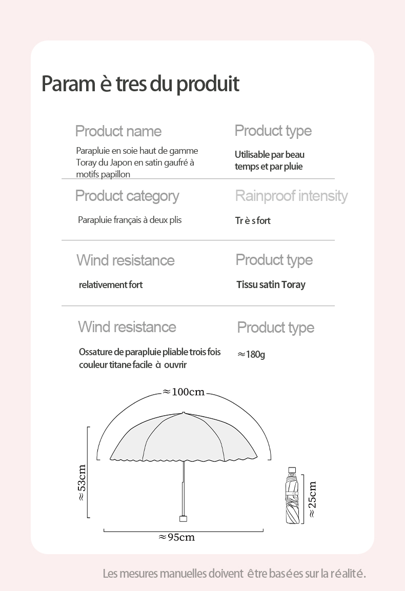 Hepburncat-Parapluie en satin gaufré soyeux de luxe – Image 5