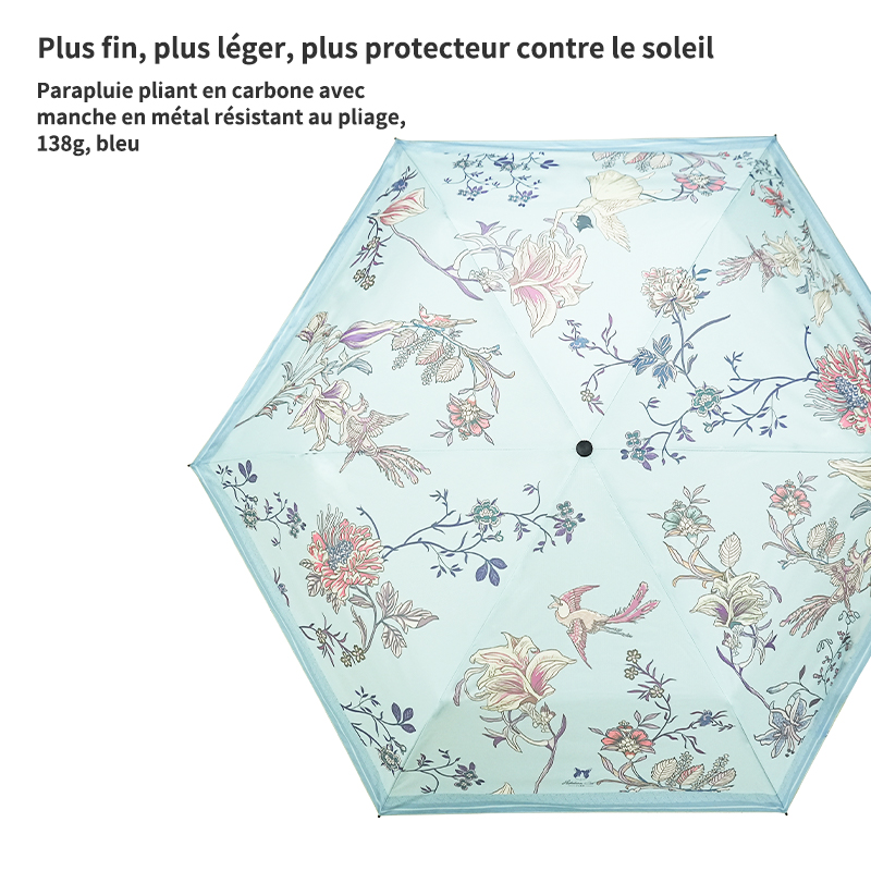 Hepburn Cat-Parapluie pliant 3 plis en fibre de carbone type crayon – Image 4