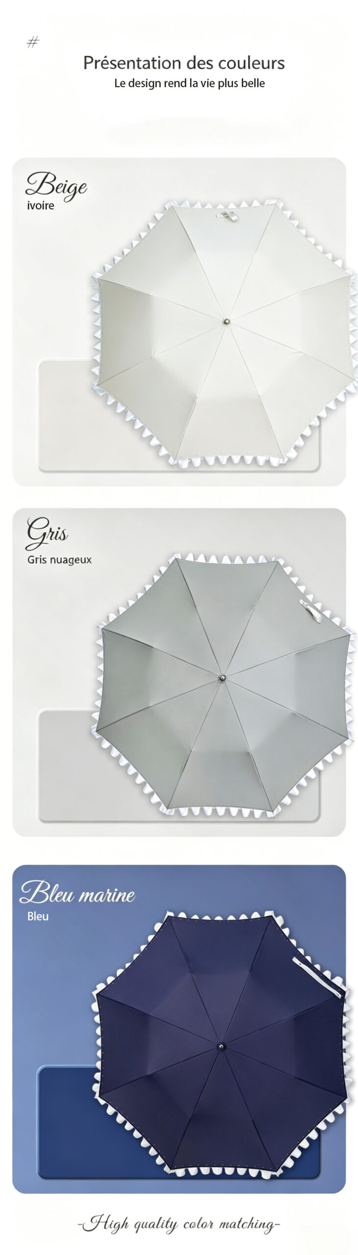 Hepburn Cat-Parapluie Français à Strass et Volants Scintillants – Image 7