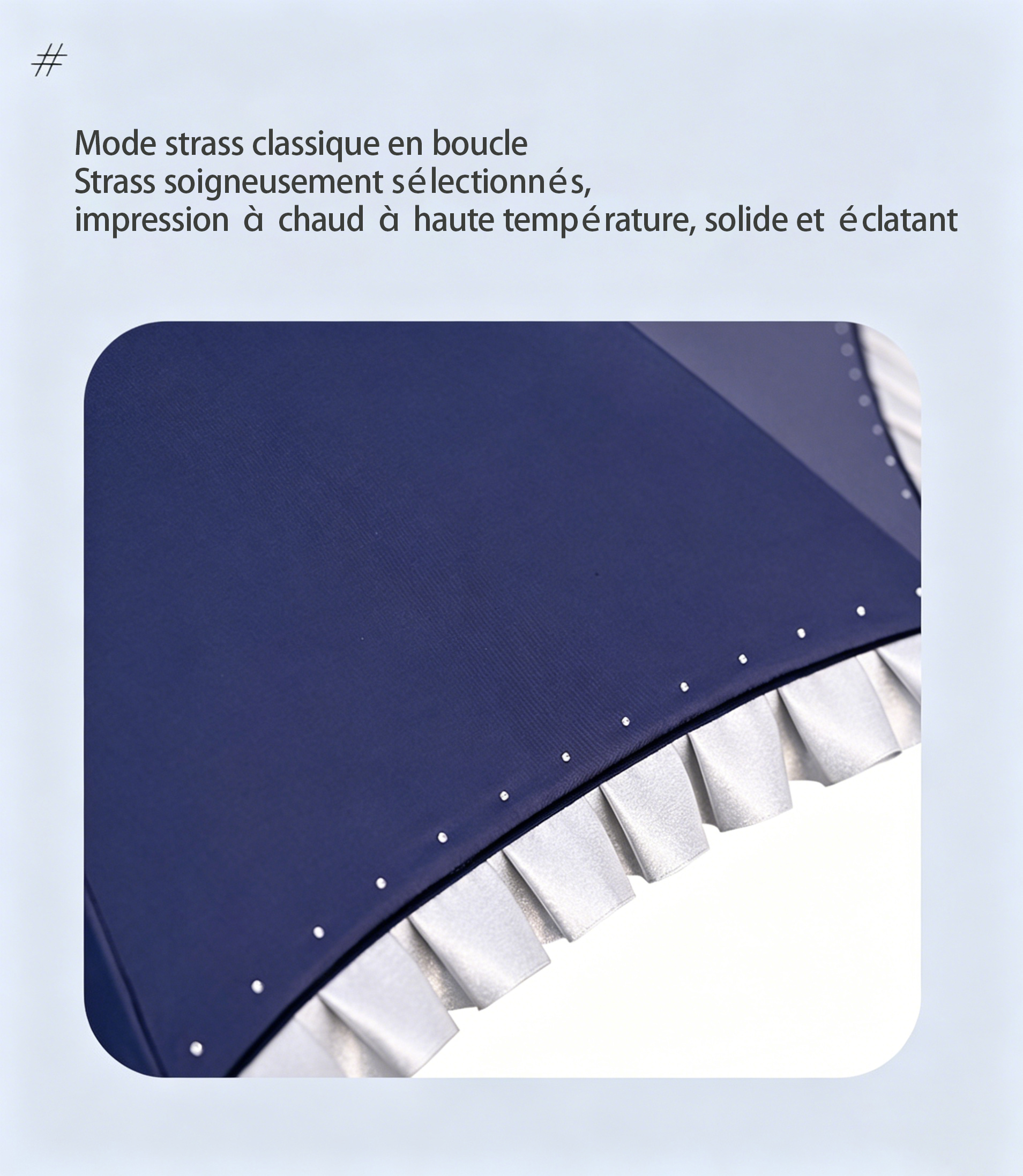 Hepburn Cat-Parapluie Français à Strass et Volants Scintillants – Image 4